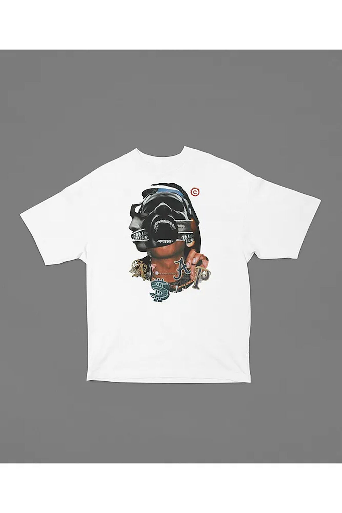 Travis Scott Tasarım Baskılı Unisex Rapper Tişört, Oversize Rap Tişört