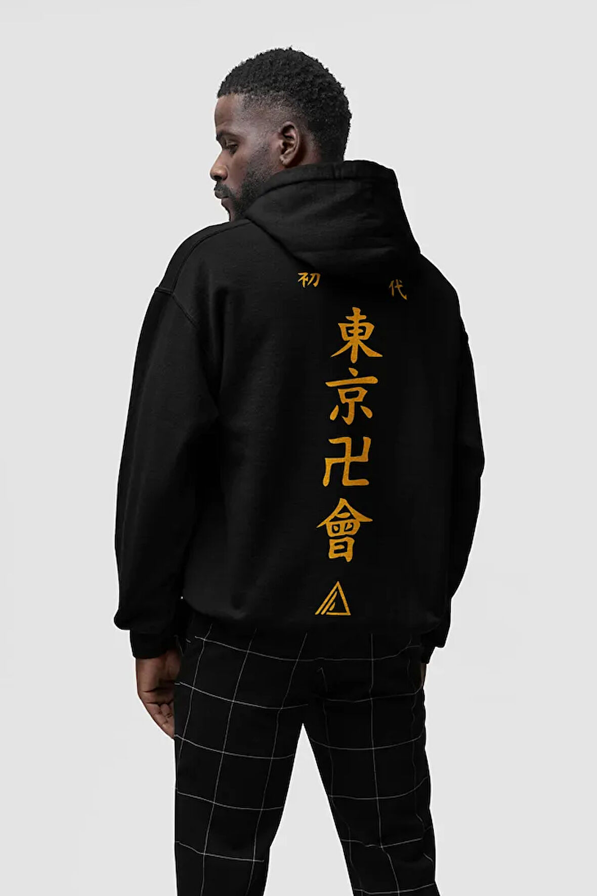 Tasarım Anime Yazılar Baskılı Unisex Oversize Hoodie