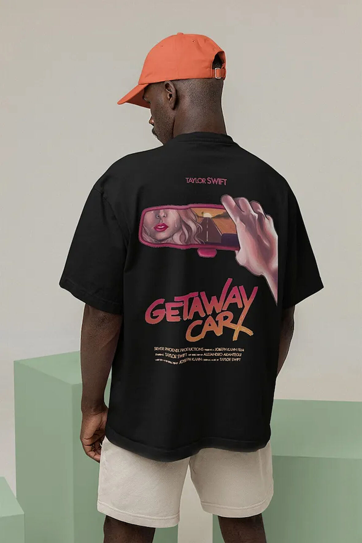 Getaway Car Taylor Swift Baskılı Unisex Oversize Şarkıcı Tişört