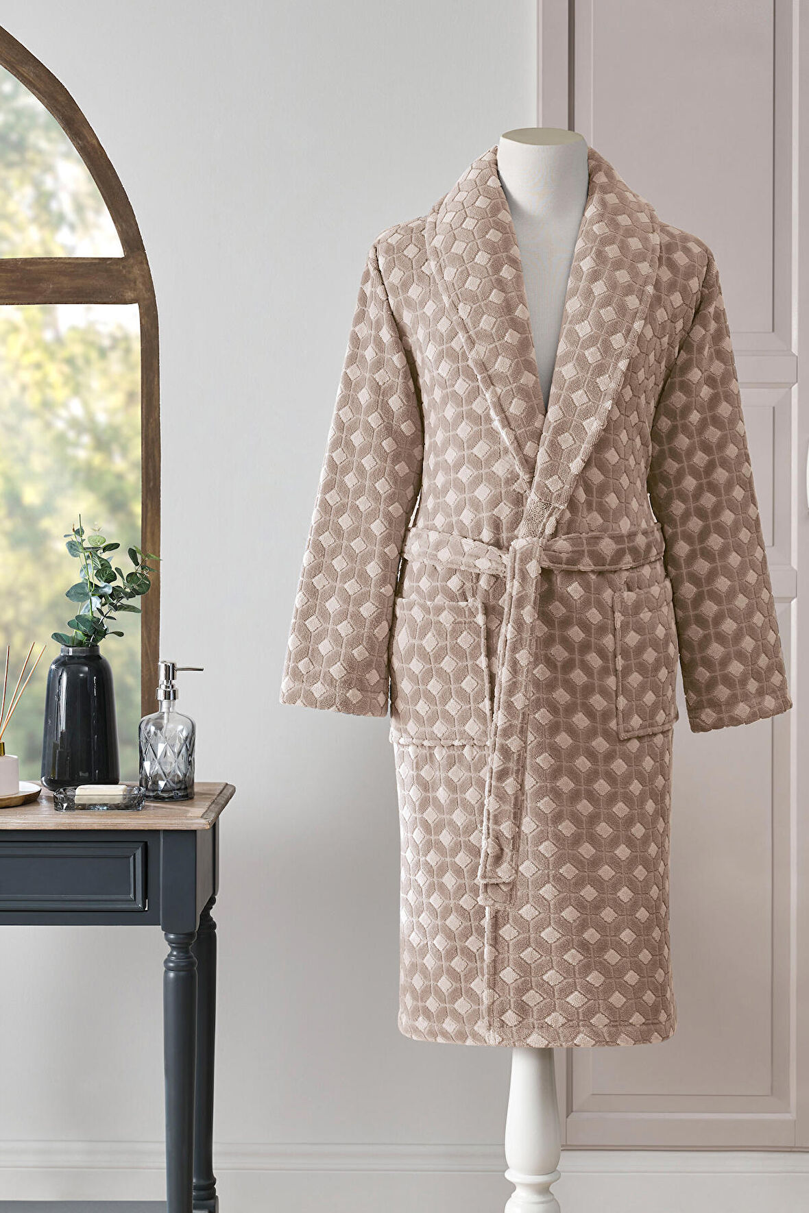 Özdilek Decora Kadife Şal Yaka Bornoz S/M Beden