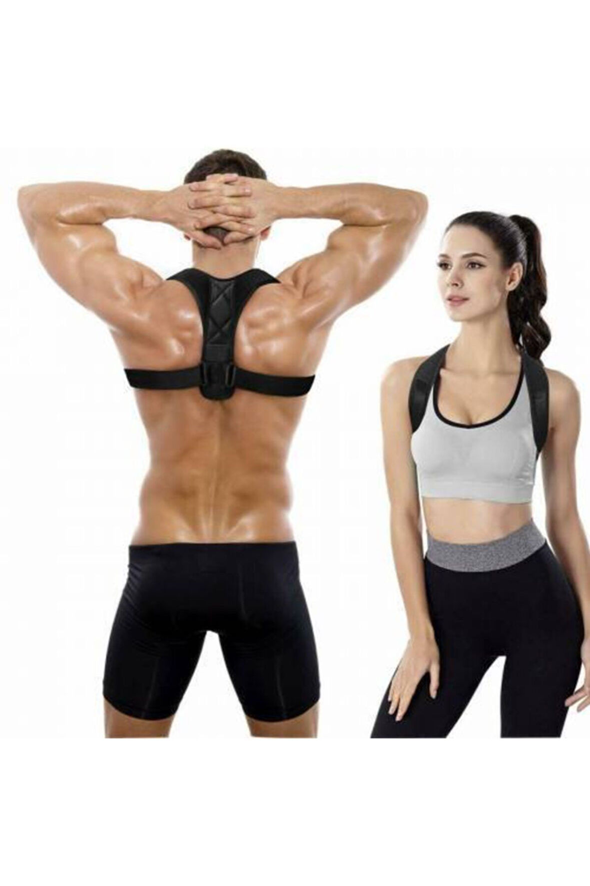 Dik Durmayı Sağlayan Sırt Omuz Korsesi Aparatı Kambuluğa Karşı Kifoz Skolyoz Dik Durmak Için Korse