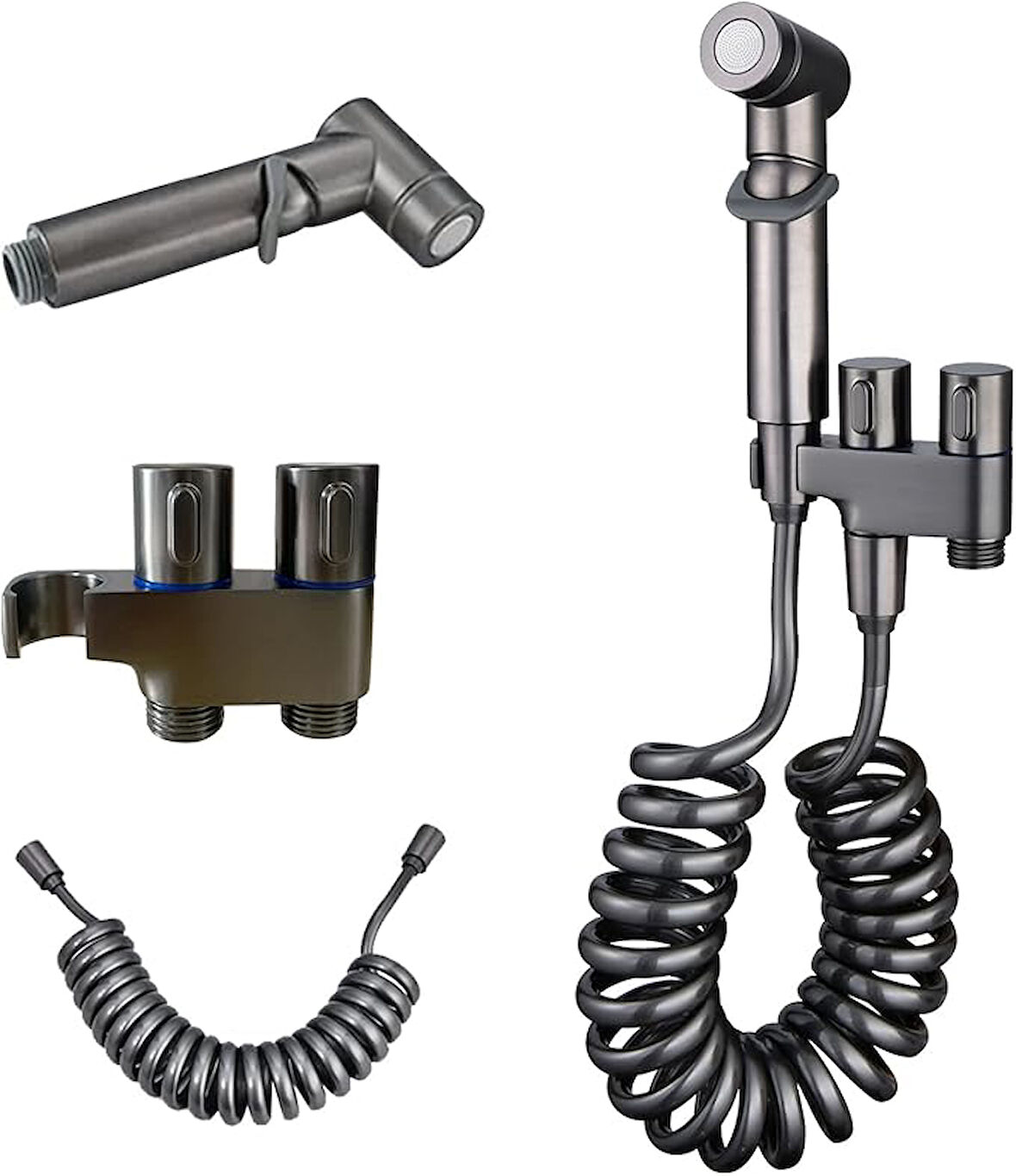 Klozet & Banyo Taharet Musluk Çıkışlı Spiral Tuvalet Temizleme Basınçlı Fıskiye Tuvalet Temizleyici