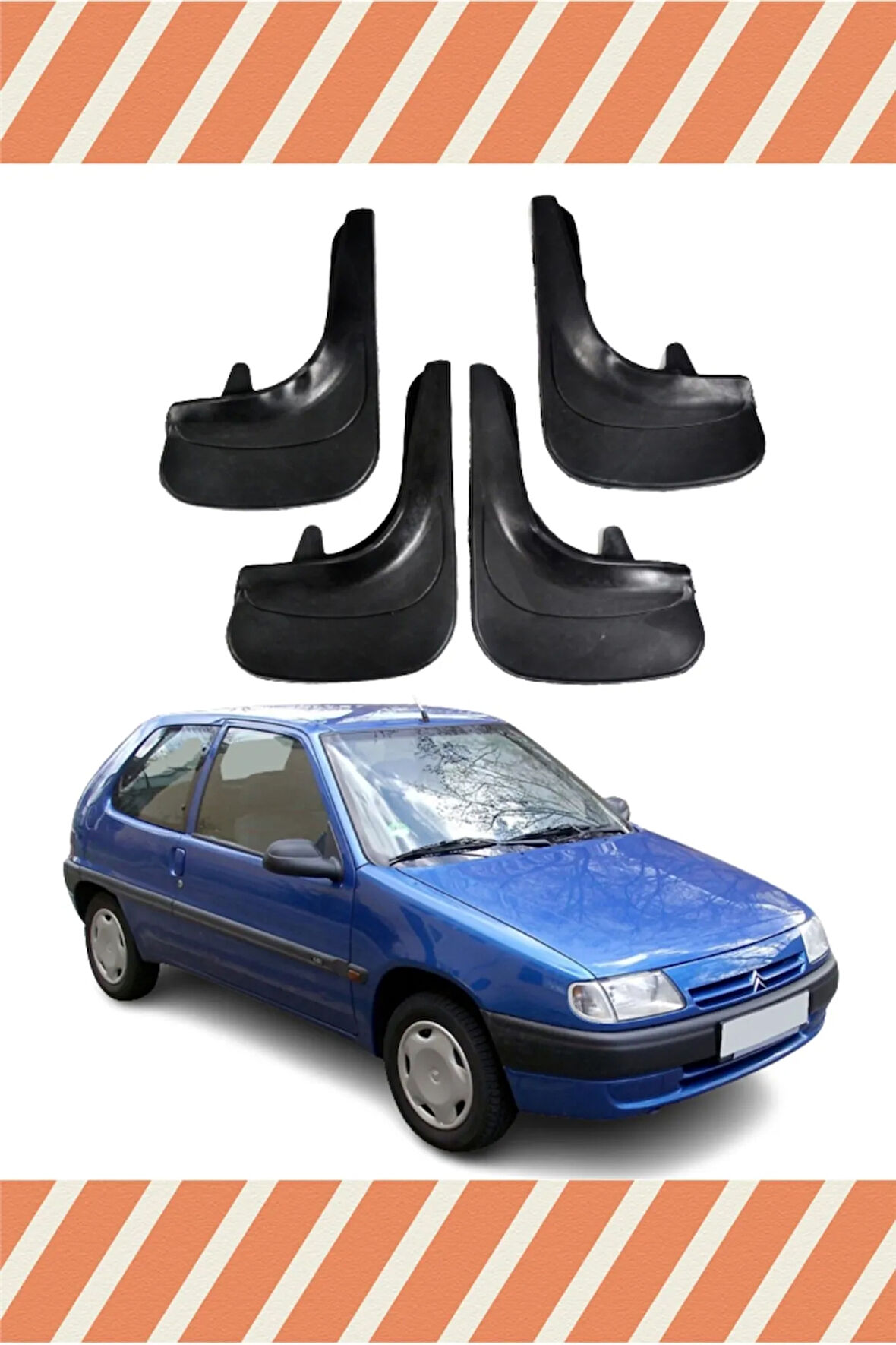 Citroen Saxo uyumlu 4’lü tozluk çamurluk paçalık sağlam ve şık koruma sunar