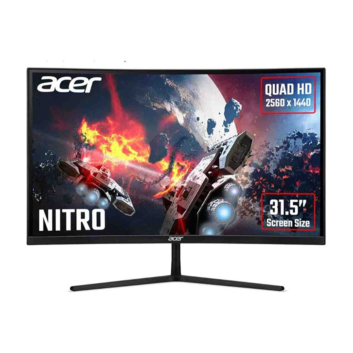 Acer Nitro EI322QURP 31.5" QHD ZeroFrame Curved 1500R 165Hz 1 MS 2560 X 1440 HDR 400 VA LED 2xHDMI 2xDP Gaming Monitör