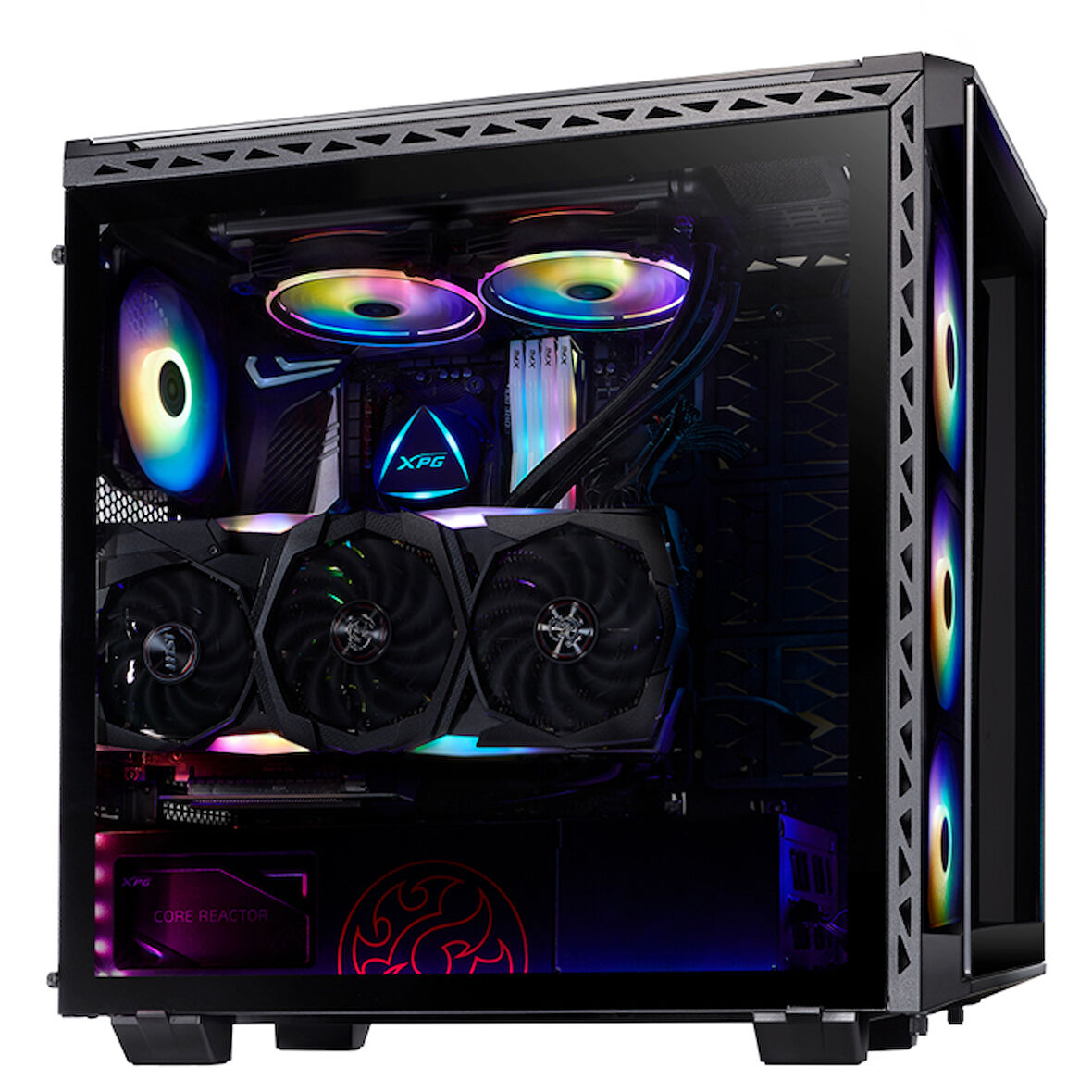 XPG BATTLECRUISER BKCW USB 3.0 Temperli E-ATX Mid-Tower Siyah Gaming (Oyuncu) Kasa (BATTLECRUISER-BKCWW)