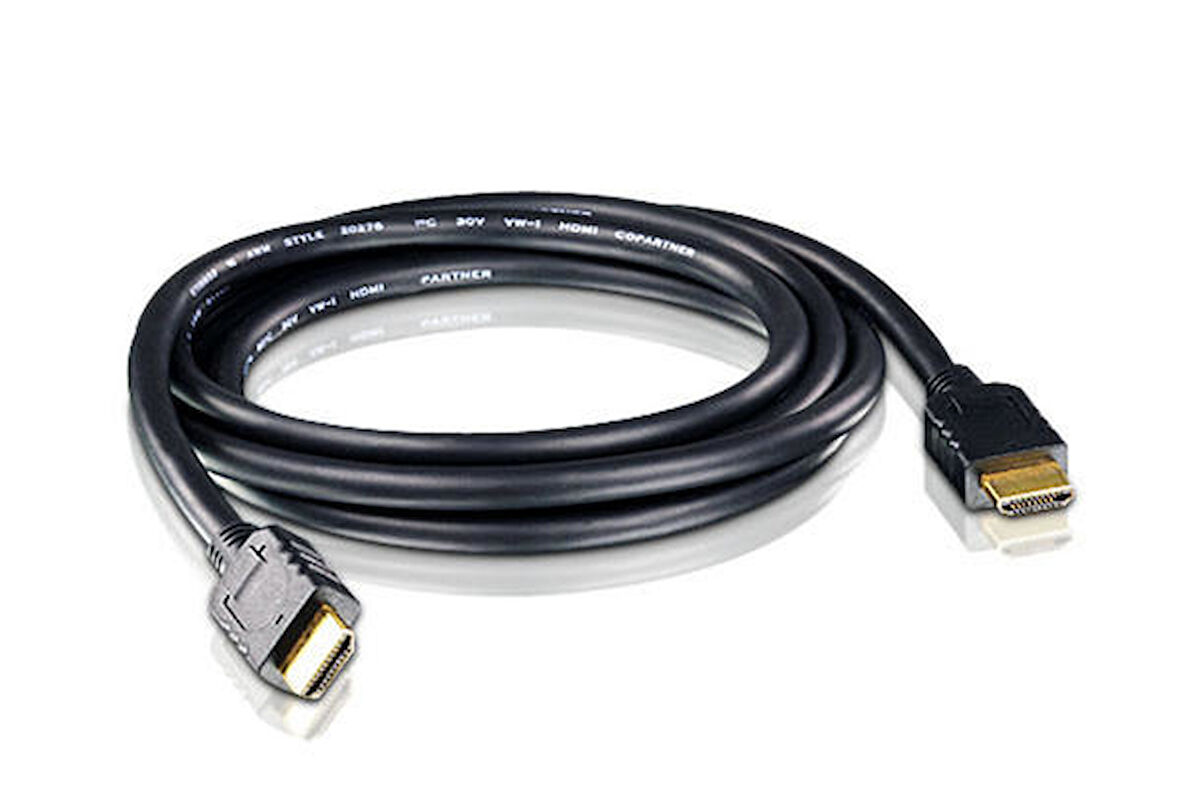 Aten 2L-7D02H 2 Mt HDMI to HDMI v2.0 4K 4096x2160 3D High Speed Ethernet Bağlantılı Erkek-Erkek HDMI Kablo