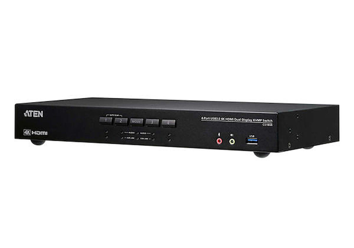 Aten CS1844 4 Port HDMI 4K Dual Display USB 3.0 HDMI KVm Switch