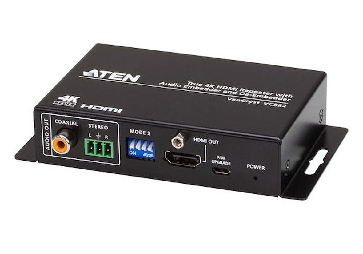 Aten VC882 True 4K HDMI Repeate With Audio Embedder and De-Embedder