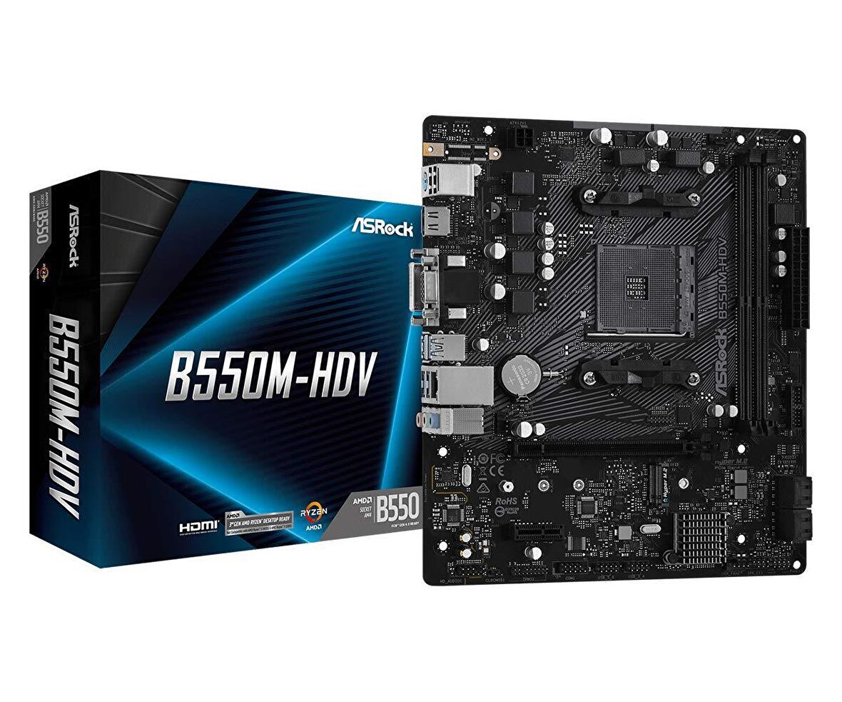 Asrock B550M-HDV AMD B550 AM4 DDR4 4733 MHz Masaüstü Anakart