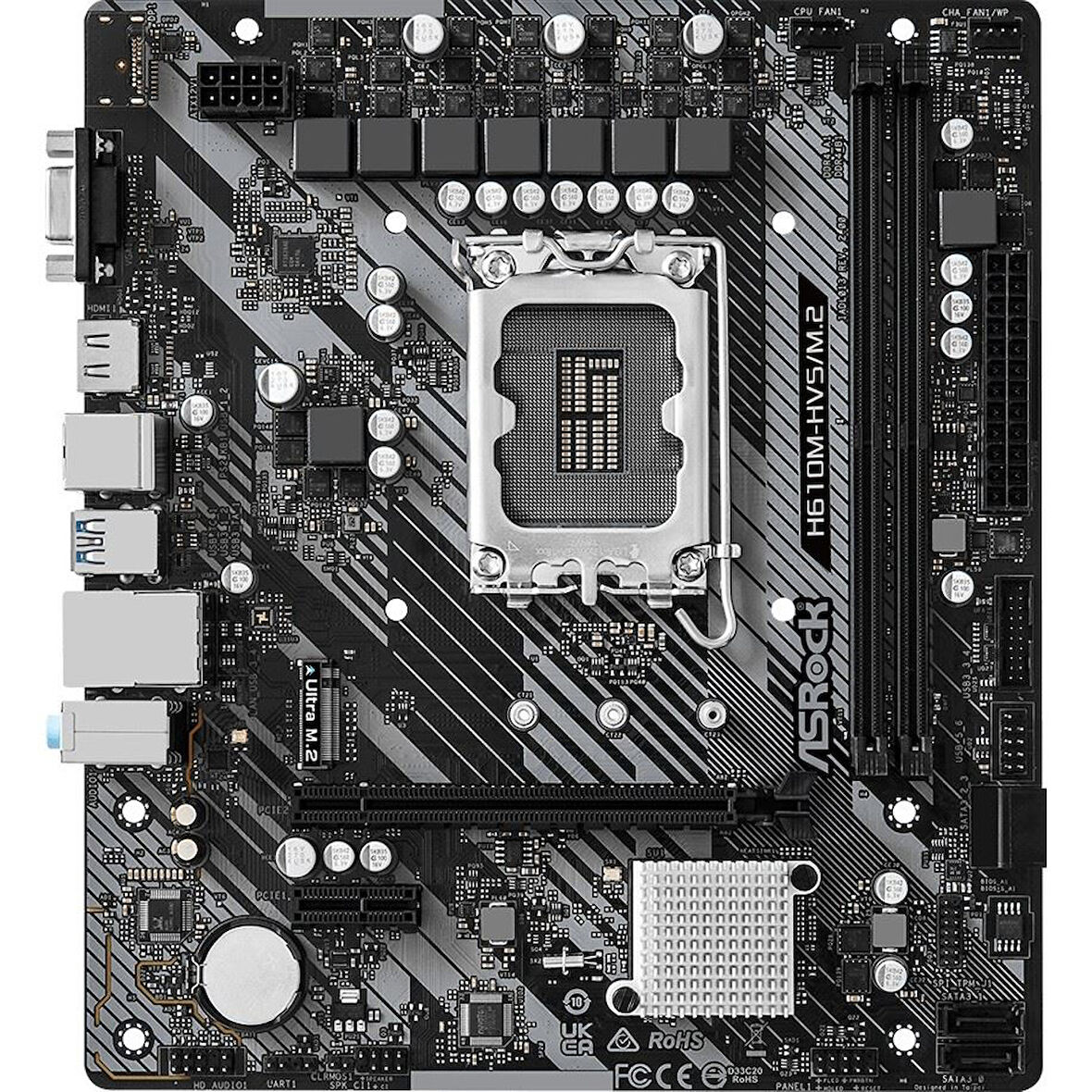 H610M-HVS/M.2 R2.0 Ddr4 HDMI Pcıe 4.0 1700P Matx Anakart