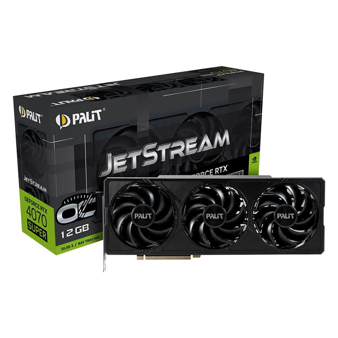 Palit Nvidia GeForce RTX4070 SUPER Jetstream OC 12GB 192Bit GDDR6X Ekran Kartı (NED407ST19K9-1043J)