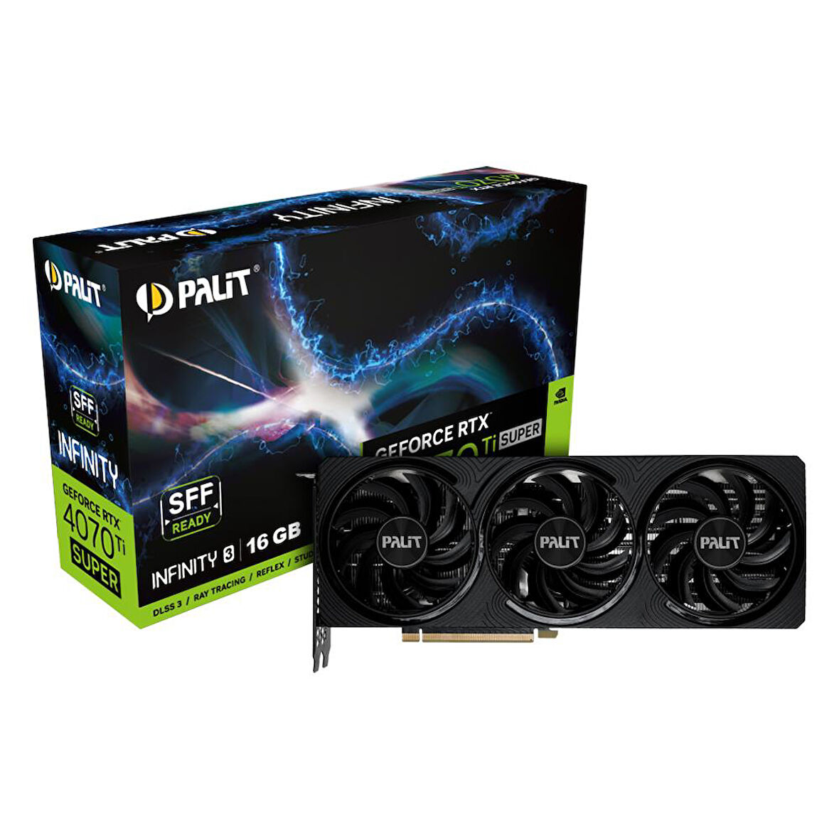 Palit Nvidia GeForce RTX4070Ti SUPER INFINITY 3 OC 16GB 256Bit GDDR6X Ekran Kartı NED47TS019T2-1043S