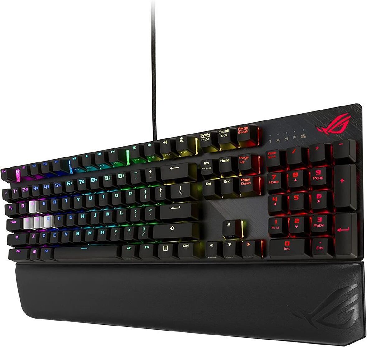 ASUS ROG STRIX SCOPE DELUXE KABLOLU MEKANİK RGB OYUNCU KLAVYESİ - NX MEKANİK ALÜMİNYUM KASA BİLEK DESTEĞİ AURA SYNC FPS OYUNLARI İÇİN GÜMÜŞ WASD TUŞLAR