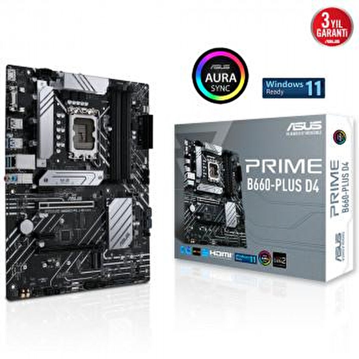 Asus B660-Plus Intel B660 LGA 1700 DDR4 5066 MHz Masaüstü Anakart