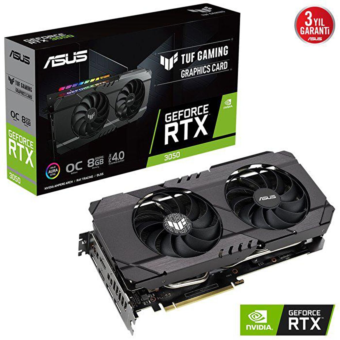 Asus Tuf Gaming RTX 3050 128 Bit GDDR6 8 GB Ekran Kartı