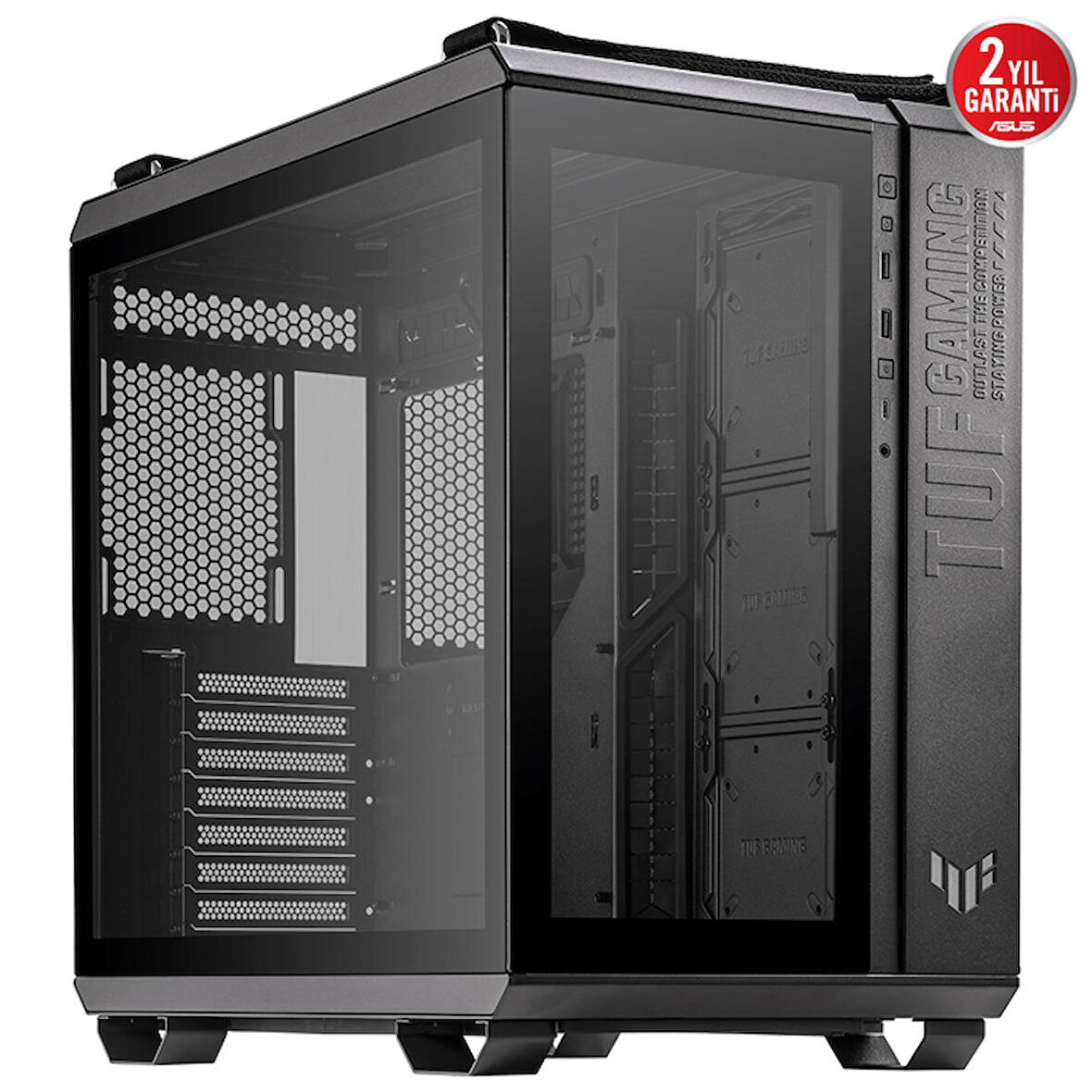 Asus TUF Gaming GT502 Temperli Cam USB Type-C Siyah ATX Mid-Tower Gaming (Oyuncu) Kasa
