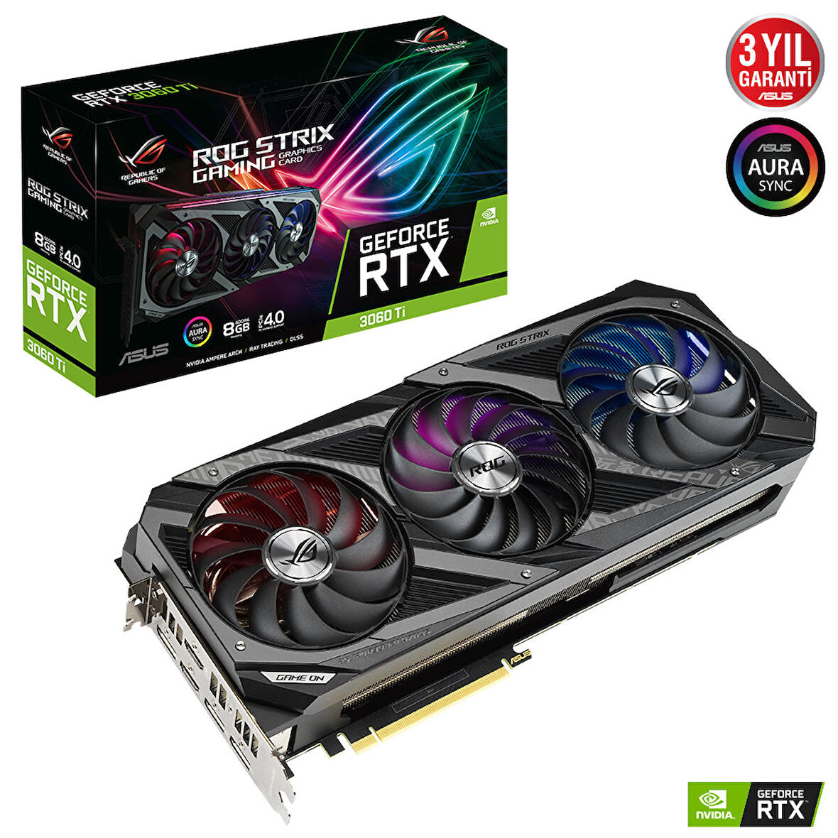 Asus Dual RTX 3060 128 Bit GDDR6 8 GB Ekran Kartı