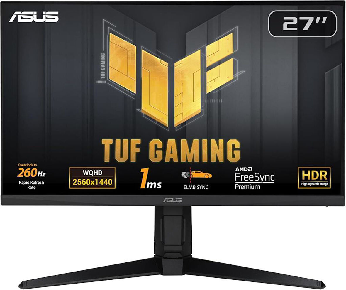 Asus TUF Gaming VG27AQML1A 27" 1 ms 2K Pivot IPS 260 Hz Oyuncu Monitörü - Outlet