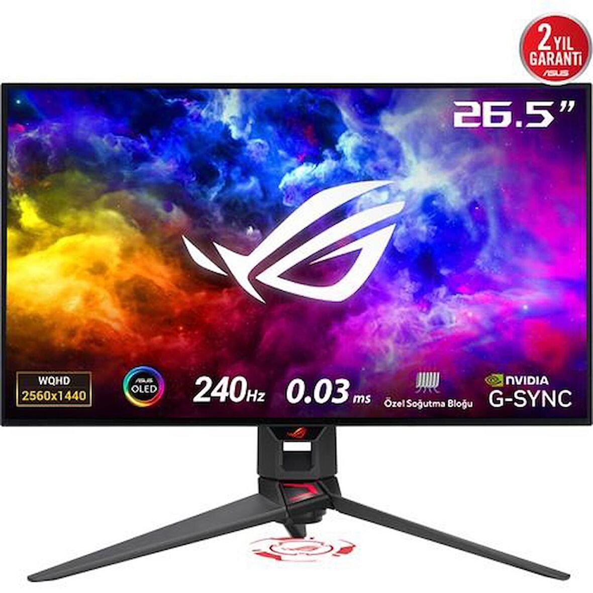 ASUS Rog Swift PG27AQDM 26.5 inç 240Hz 0,03ms OLED QHD Gaming Monitör