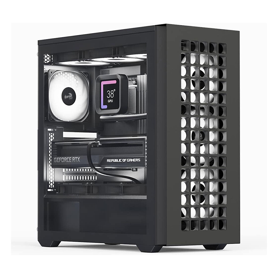 Aerocool D502A USB 3.2 ARGB ATX Mid Tower Siyah Kasa