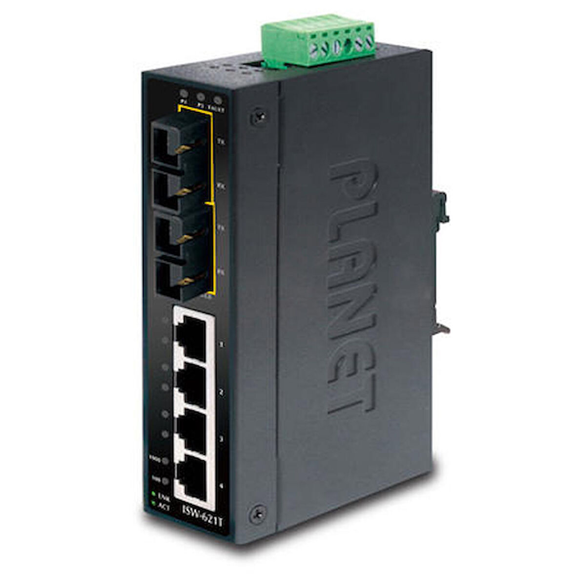 Planet PL-ISW-621T 4 Port 10/100/Base-Tx 2 Port SFP SC Endüstriyel Ethernet Switch