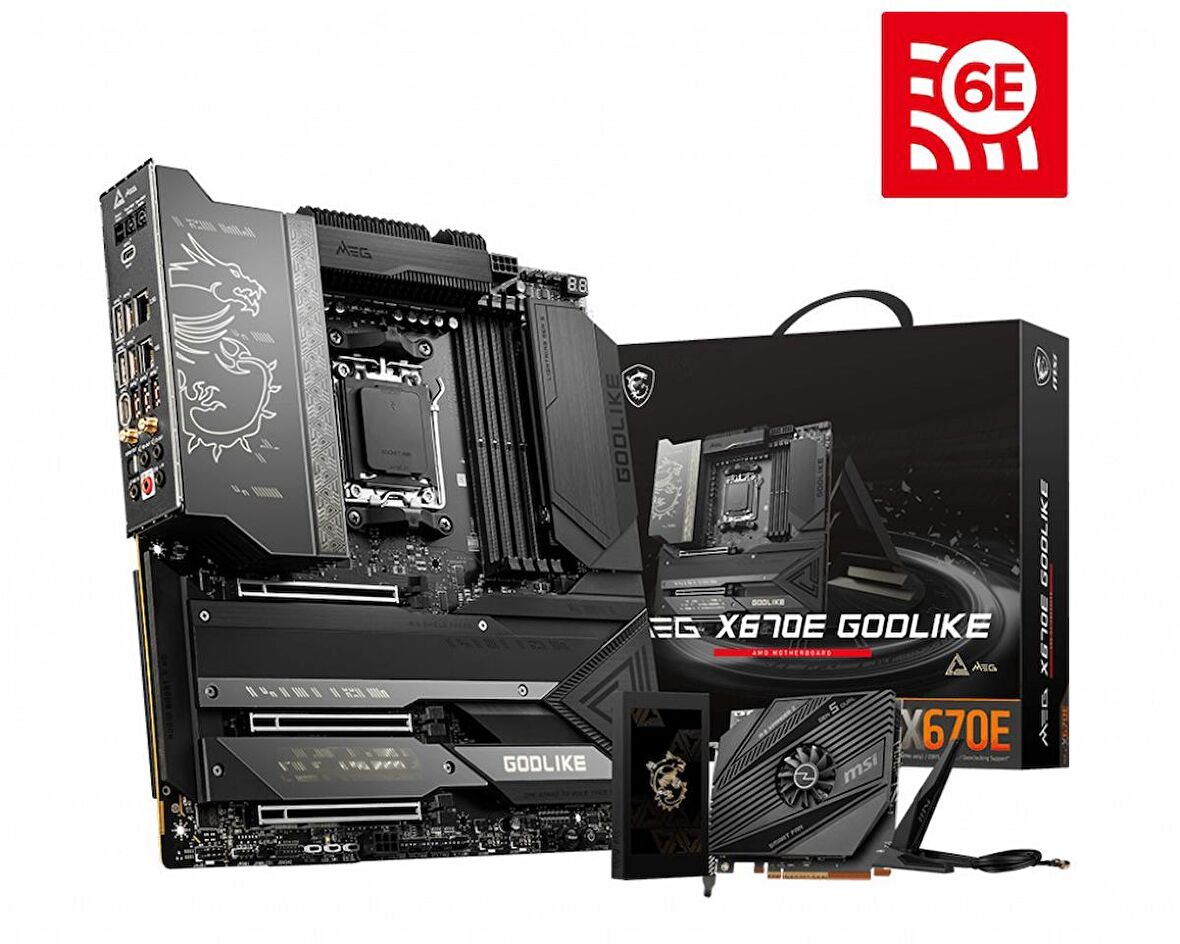 MSI MEG X670E GODLIKE AMD X670 AM5 DDR5 6666 MHz Gaming Anakart