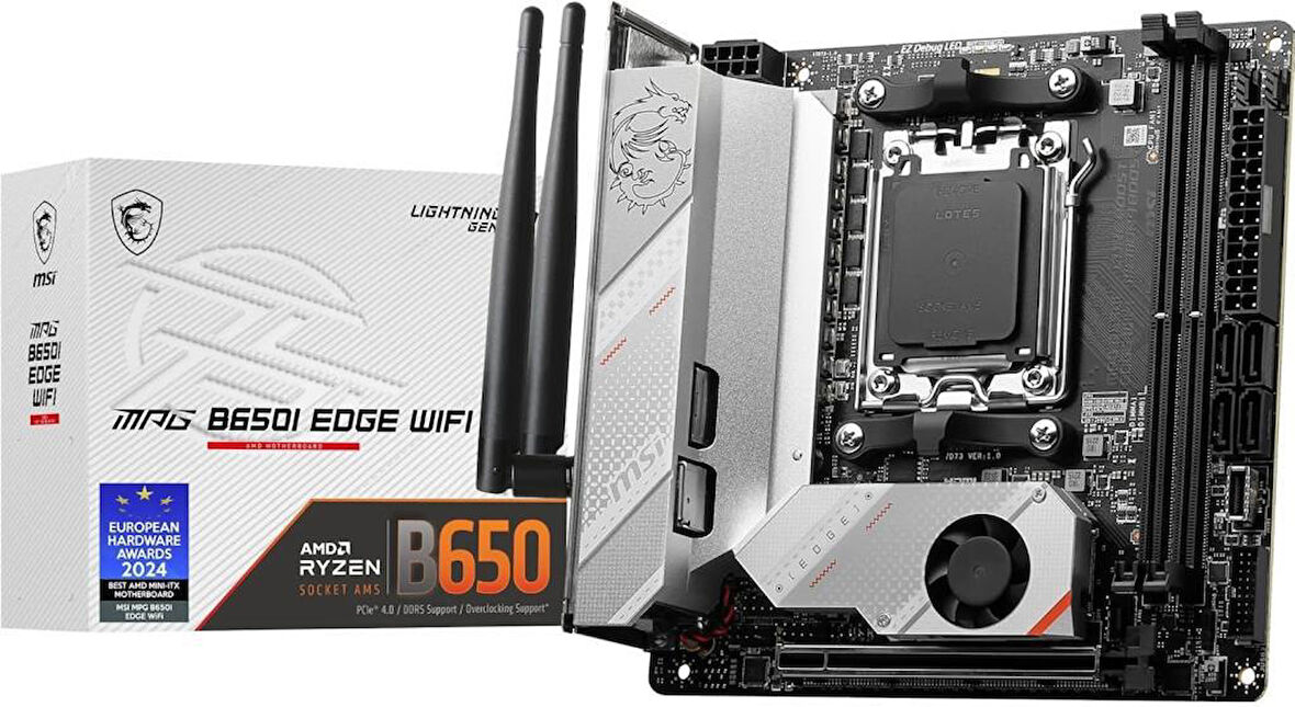 MSI Mpg B650I Edge Wi-Fi AMD AM5 DDR5 Mini ITX Anakart
