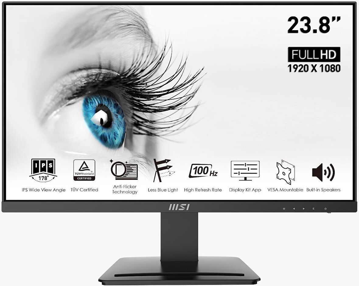 MSI 23.8" PRO MP243X 1920x1080 (FHD) FLAT IPS 100HZ ANTI-GLARE MONITOR