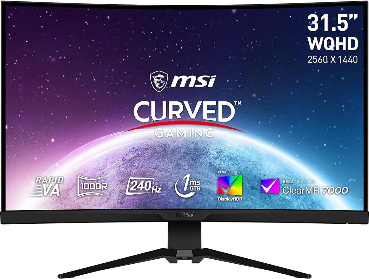MSI MAG 325CQRXF 32'' VA WQHD 240HZ 1MS ADAPTIVE SYNC CURVED GAMING MONITOR