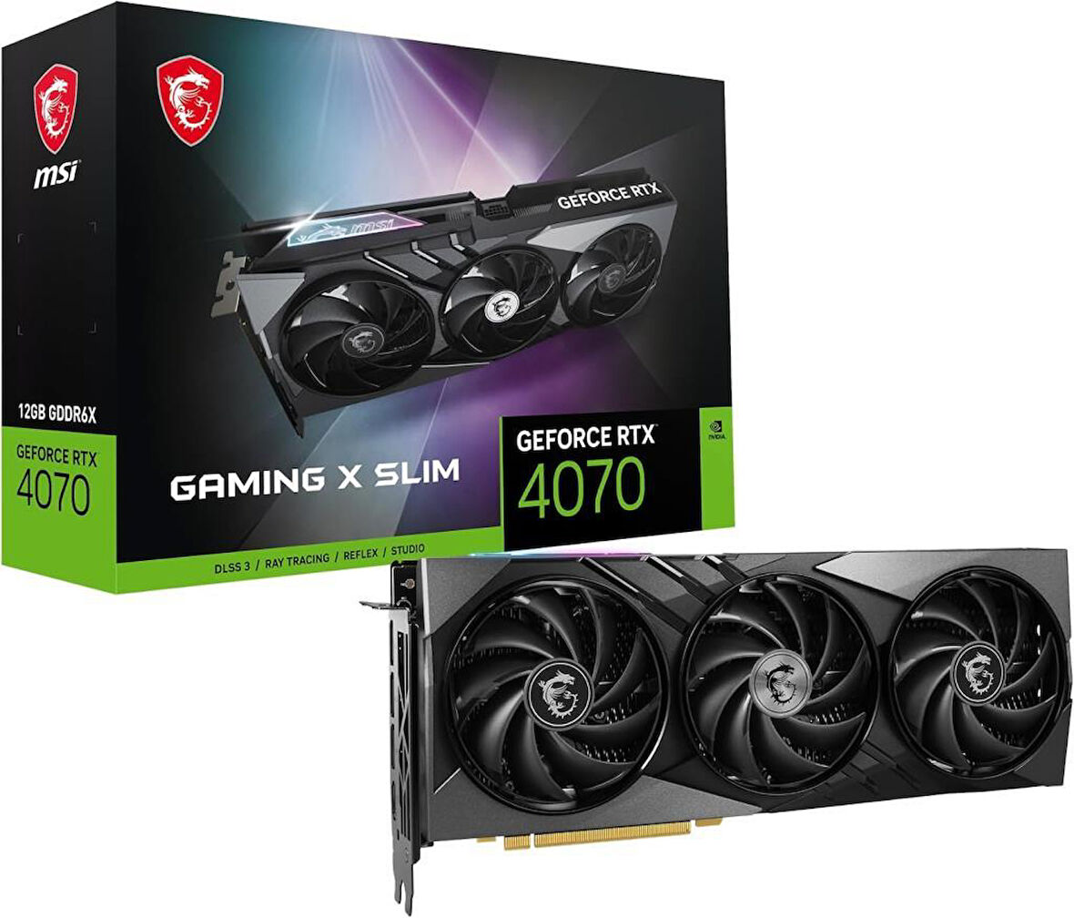MSI RTX 4070 Gaming X Slim 12G 192 Bit GDDR6X 12 GB Ekran Kartı