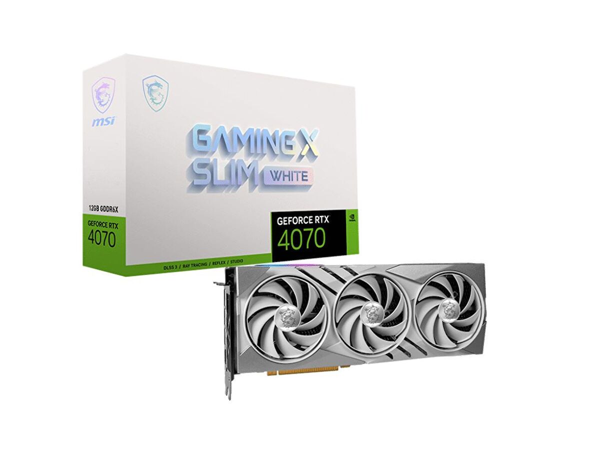 MSI GeForce RTX 4070 Gaming X Slim White 12 GB 192 Bit GDDR6X DX12 Gaming Ekran Kartı ( Beyaz )