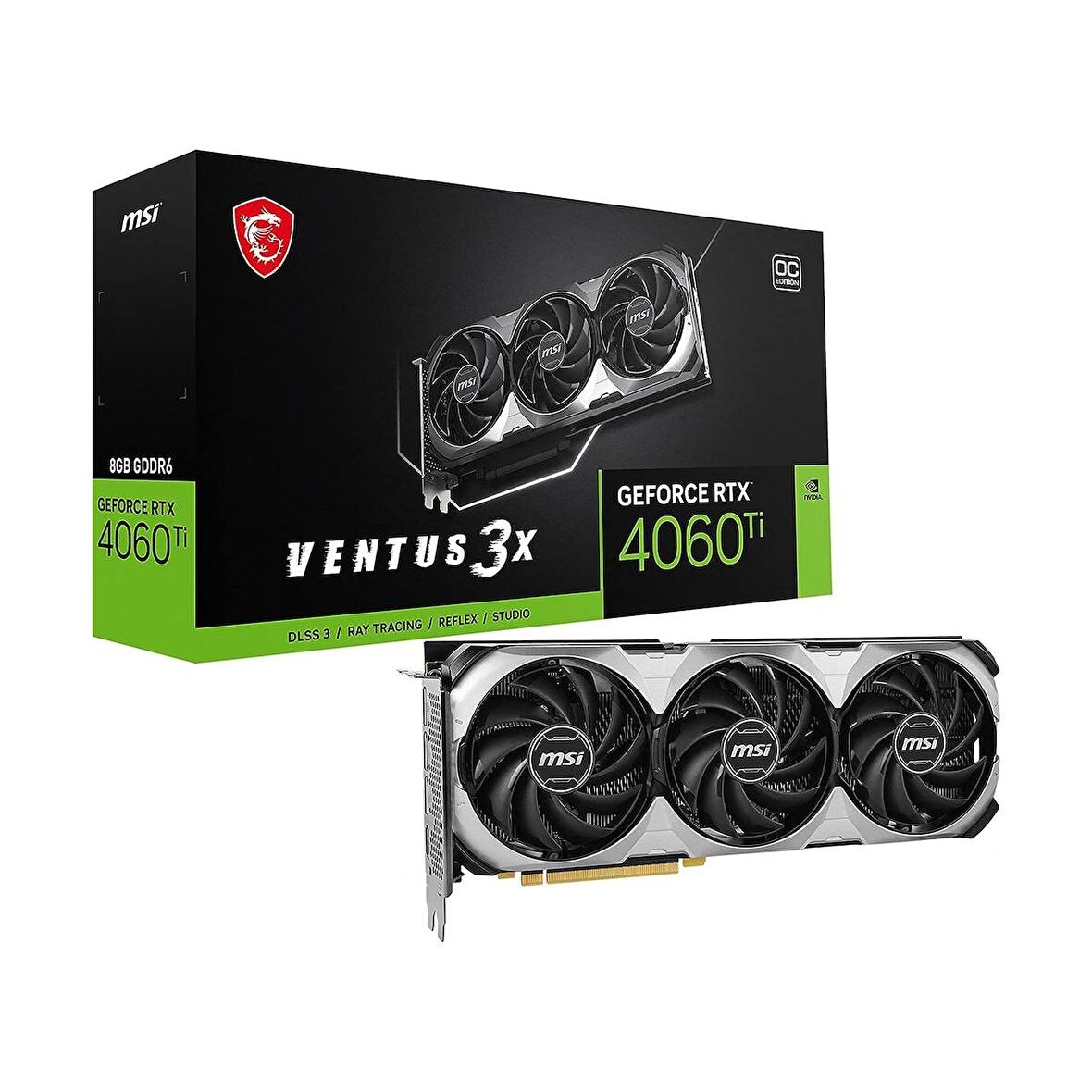 MSI GeForce RTX 4060 Ti VENTUS 3X E 8G OC 8GB GDDR6 128Bit HDMI/DP Ekran Kartı