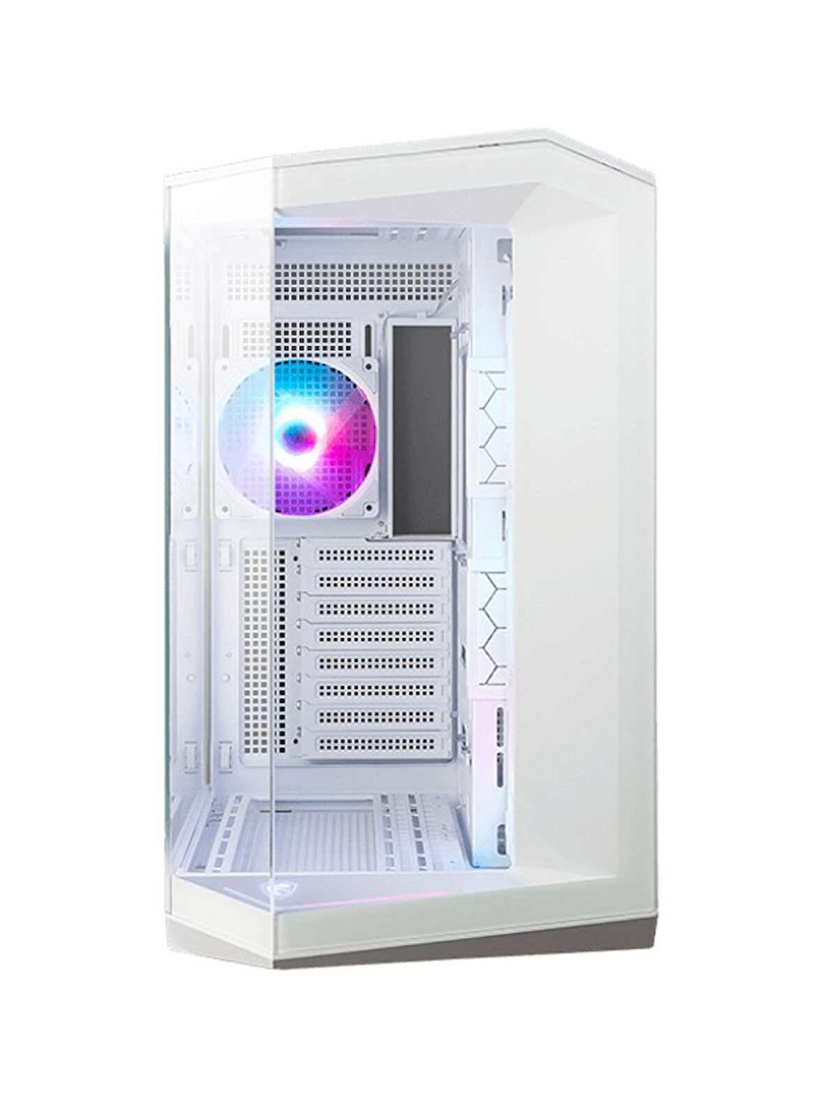 MSI MAG Pano M100R Pz Whıte Temperli Cam 3X120MM 1X120MM Argb Fan Matx Beyaz Panoramik Gaming Bilgisayar Kasası OUTLET