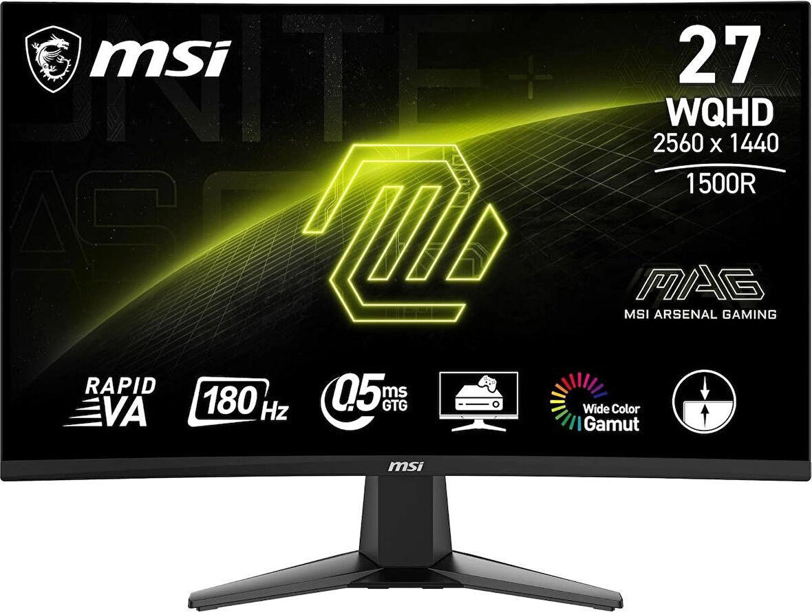 MSI MAG 27C6F 27" FHD CURVE RAPID VA 180HZ 1MS ADAPTIVE-SYNC GAMING MONITÖR