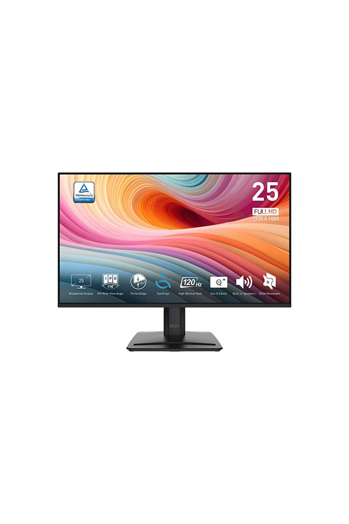 MSI 24.5 PRO MP251 E2 FHD FLAT IPS 120HZ 1MS ADAPTIVE-SYNC SIYAH MONITOR