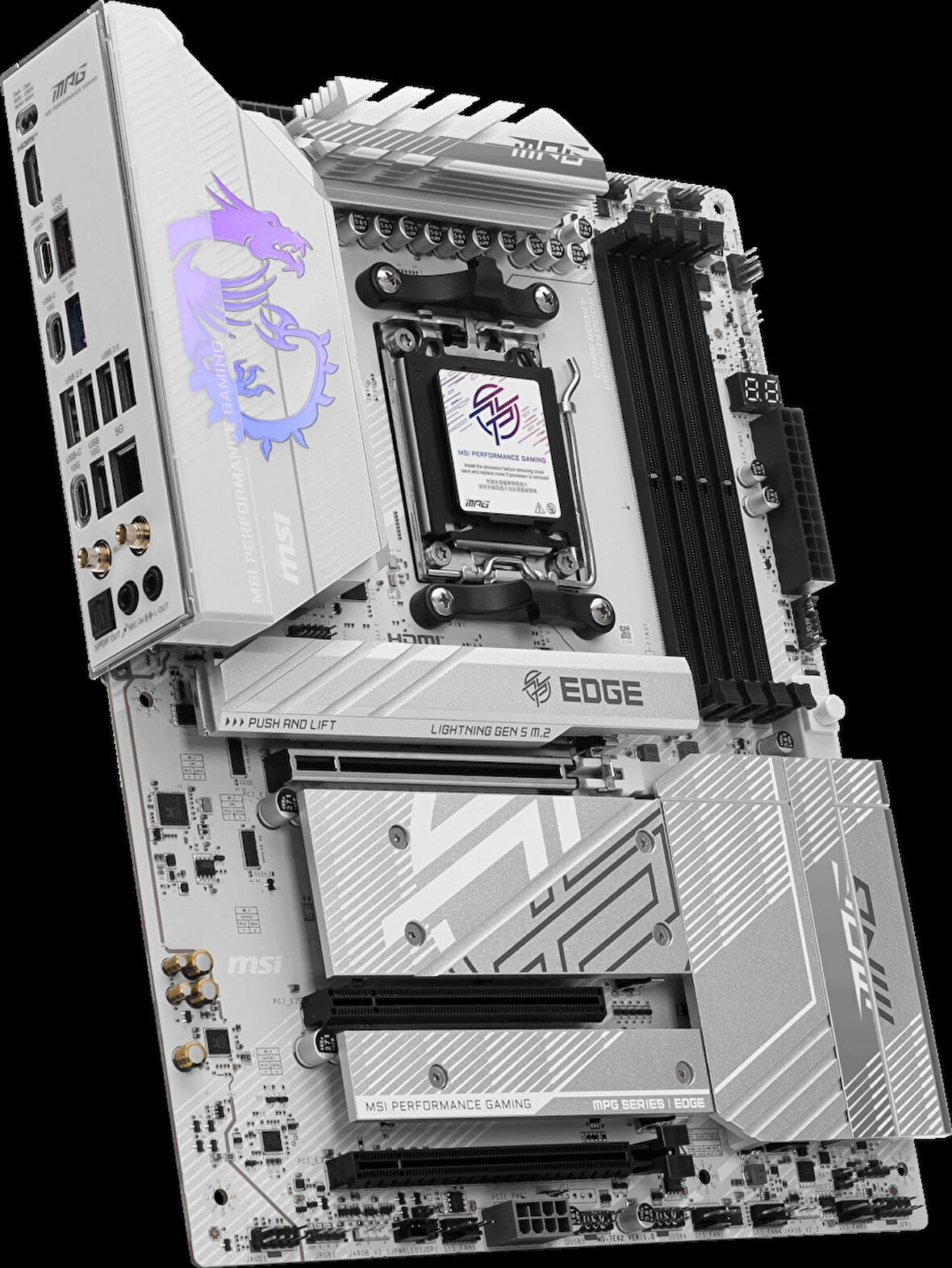 TEKNOTEG - MSI MPG B850 EDGE TI WIFI AM5 DDR5 8400MHZ(OC) HDMI 4x M.2 USB 10Gbs 5G LAN WI-FI 7 ATX