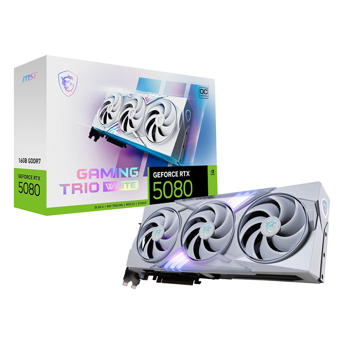 MSI Gaming Trio White GeForce RTX 5080 OC 16GB GDDR7 256Bit HDMI/DP Ekran Kartı