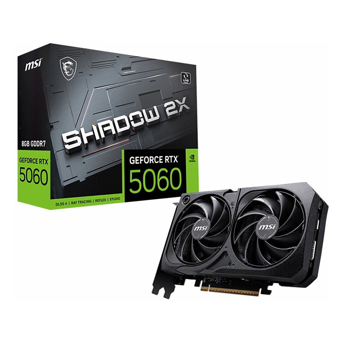 MSI Shadow 2X GeForce RTX 5060 8GB GDDR7 128Bit HDMI/DP Ekran Kartı