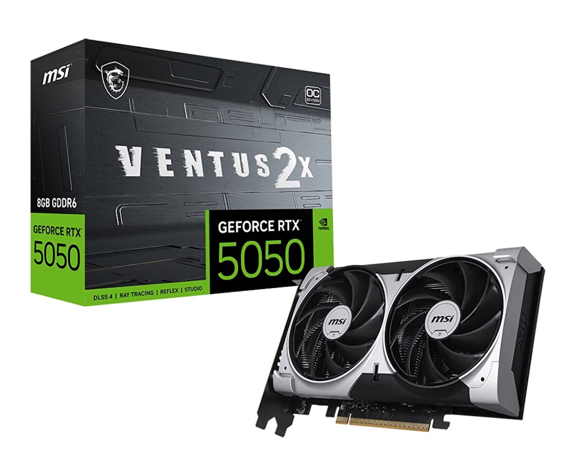 MSI GeForce RTX 5050 8GB VENTUS 2X OC GDDR7 128Bit DX12 Gaming (Oyuncu) Ekran Kartı