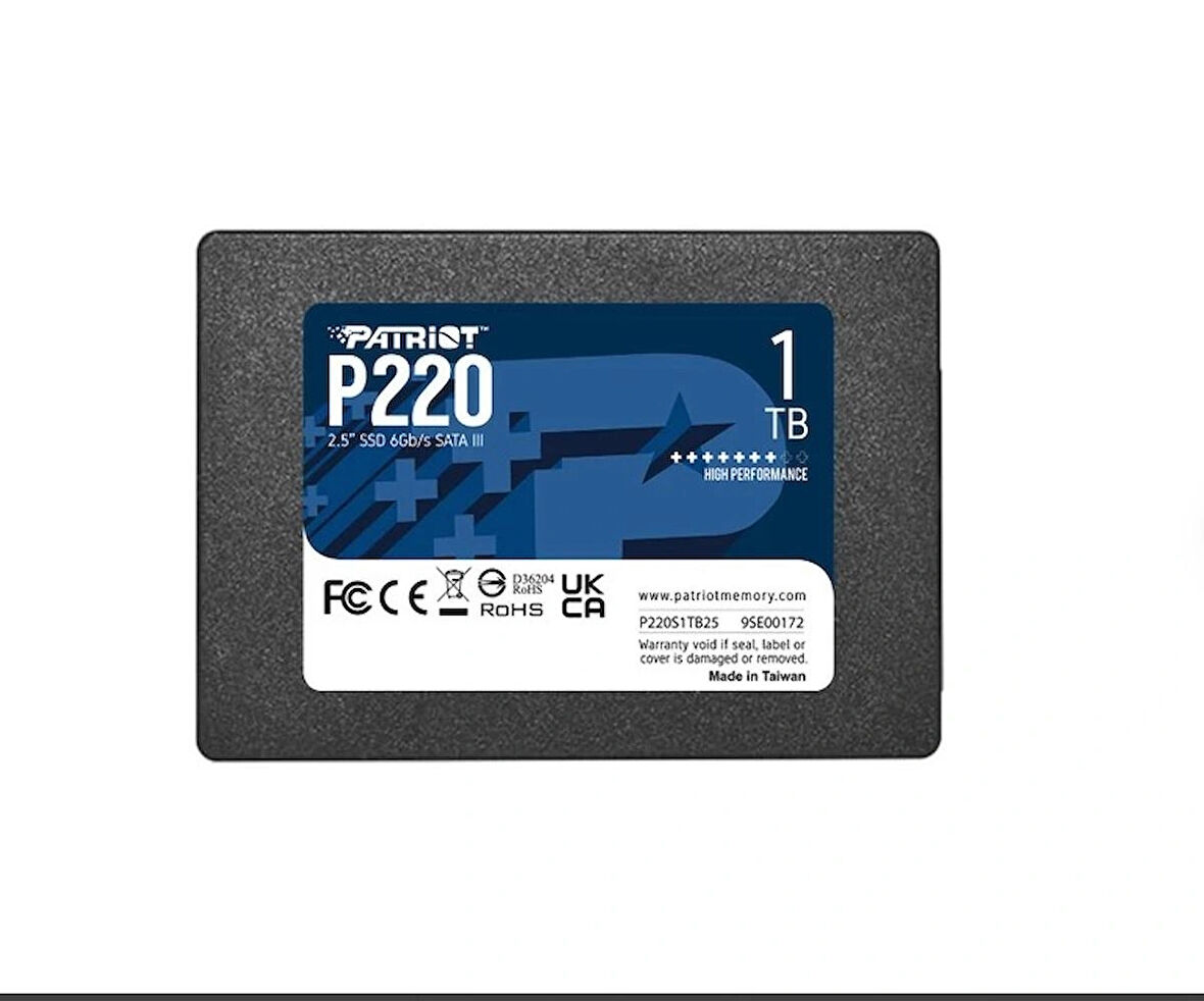 Patriot P220 512GB 550/500MB/s 2.5" SATA3 SSD Disk (P220S512G25)