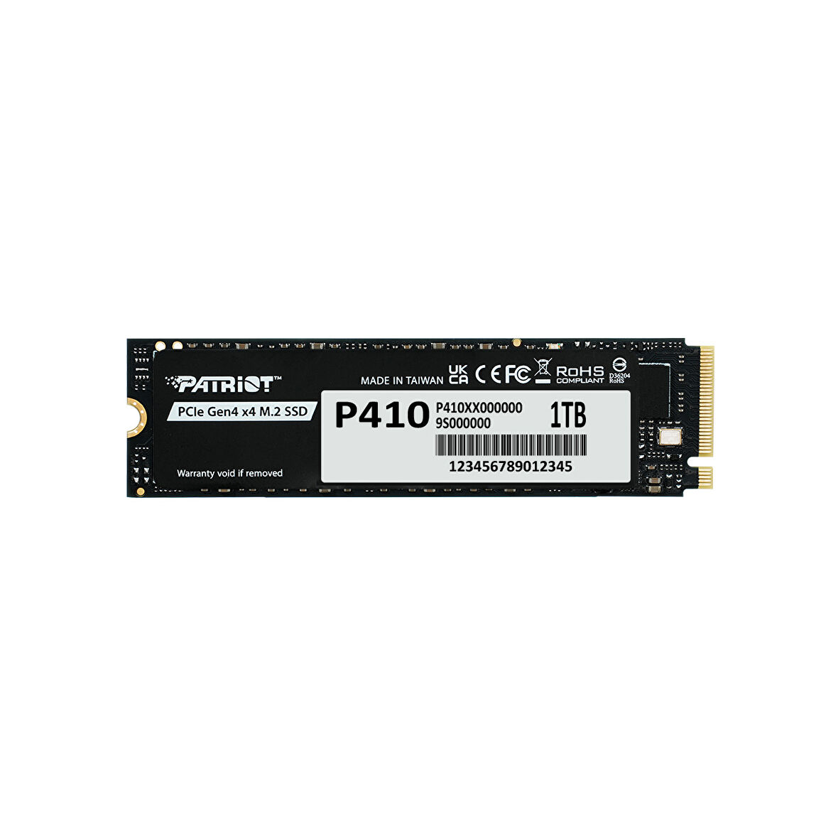 Patriot P410 PCIe Gen4 x4 (NVMe 1.4) M.2 2280 SSD R/5000 W/4500 [1TB] (P410P1TBM28H)