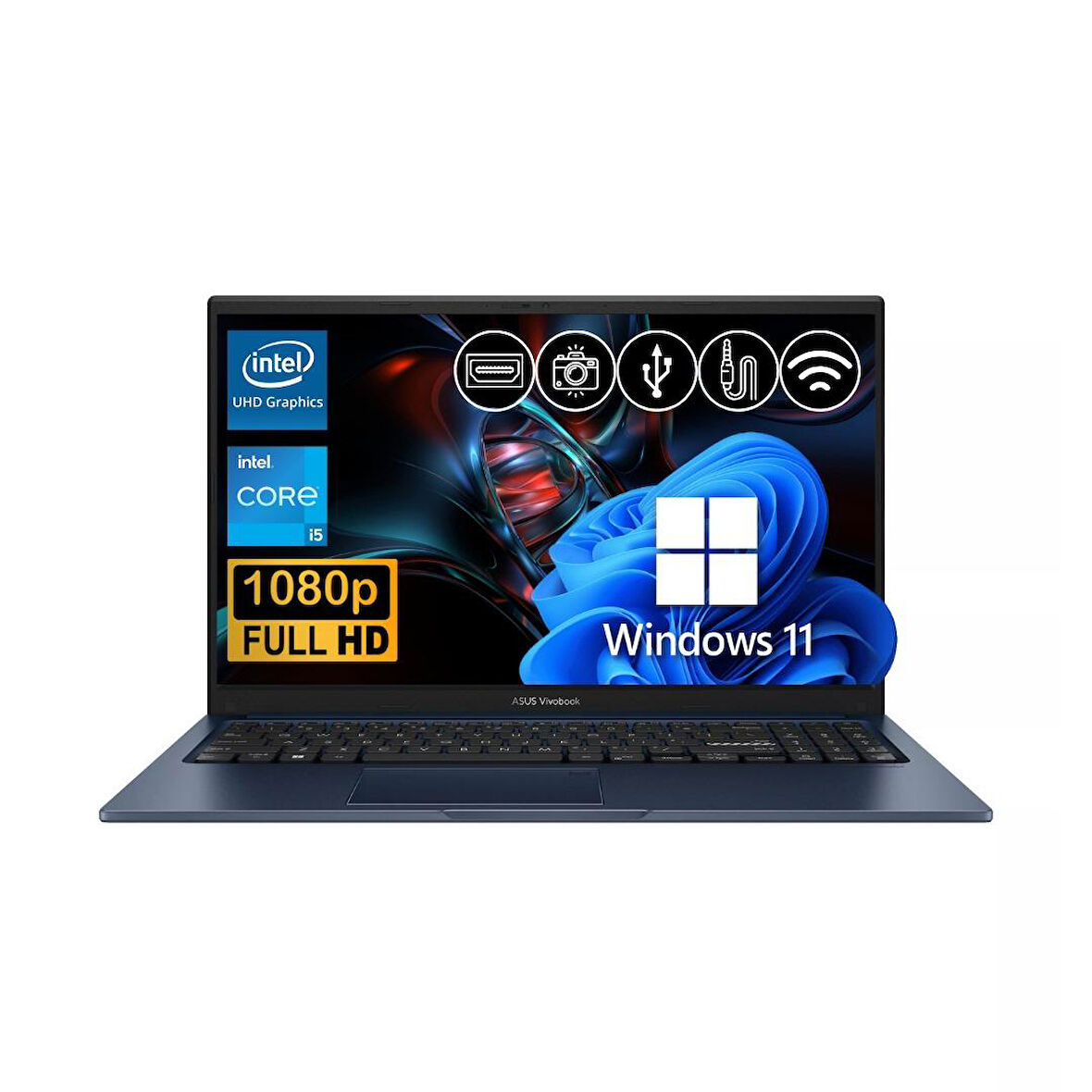 Asus Vivobook 15  i5-1334U 8GB 128 GB M.2 SSD X1504VA-NJ2405 ATL20 15.6" W11Pro Taşınabilir Bilgisayar