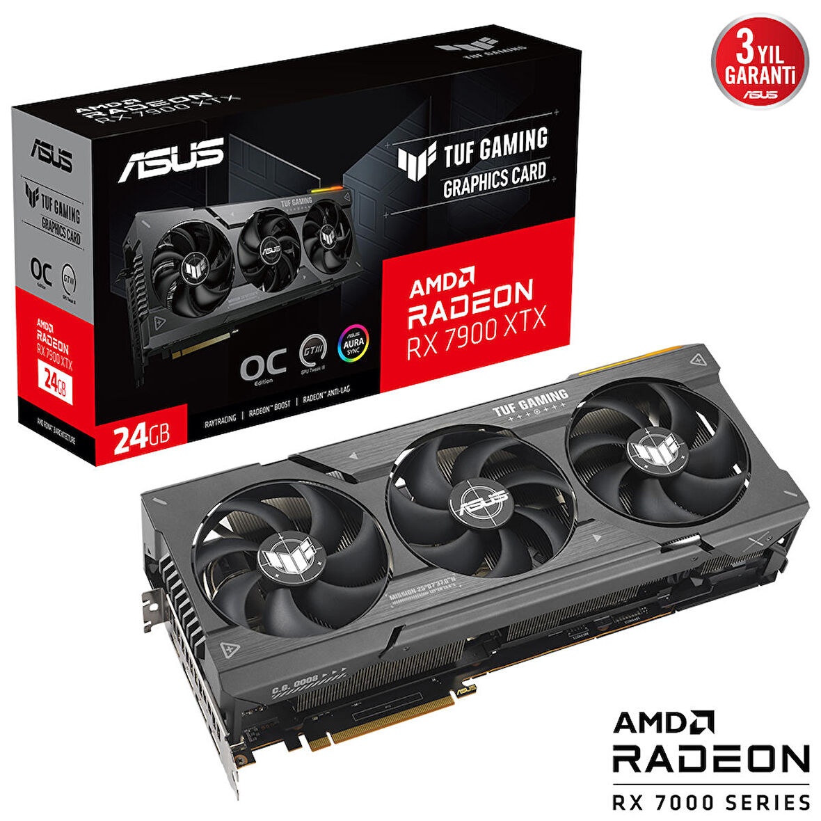 Asus Tuf Gaming RX 7900 384 Bit GDDR6 24 GB Ekran Kartı