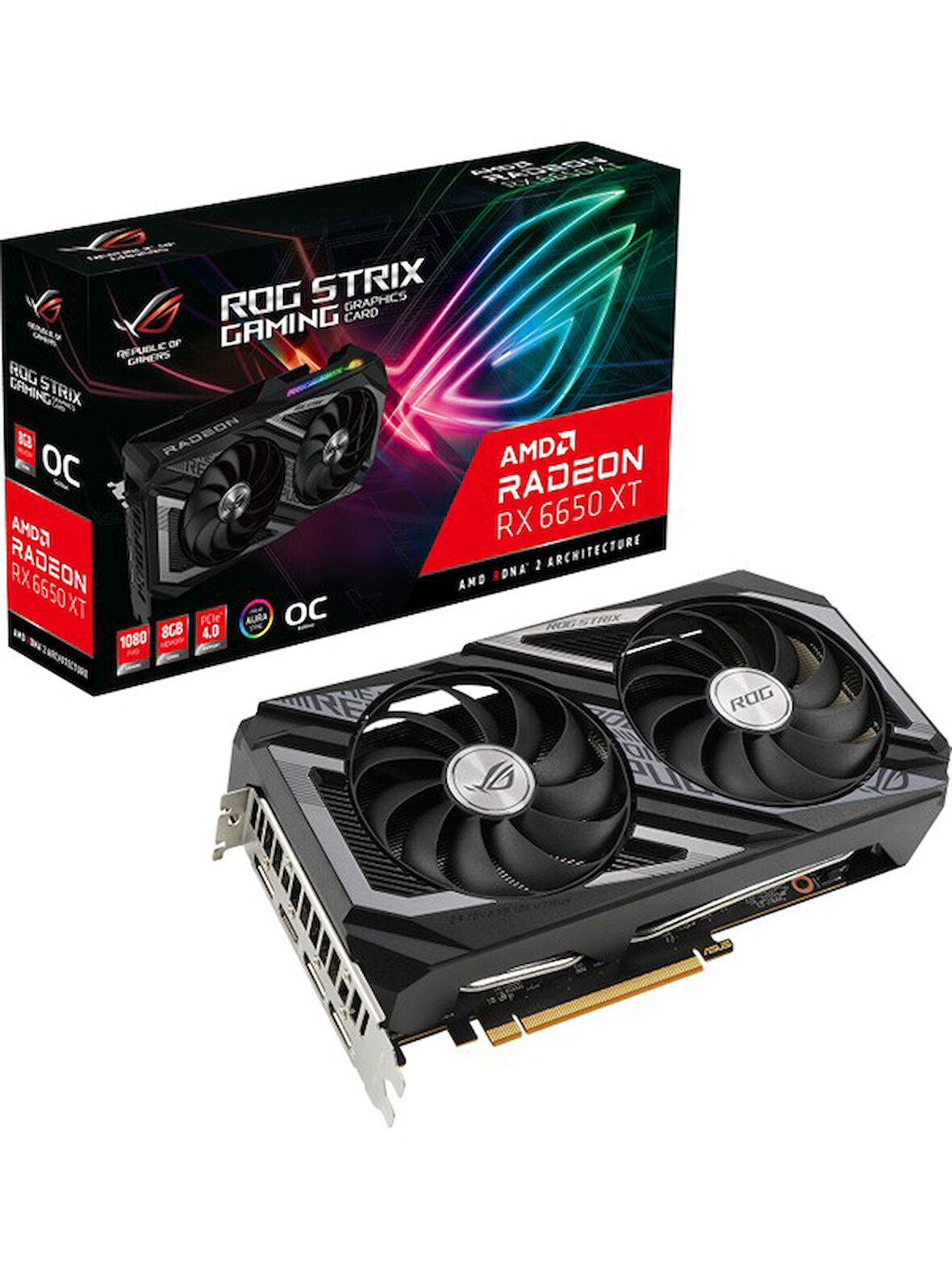 ASUS RADEON RX 6650 XT 8GB 128bit GDDR6 OC HDMI 3xDP RGB EKRAN KARTI ROG-STRIX-RX6650XT-O8G-V2-GAMING EKRAN KARTI OUTLET