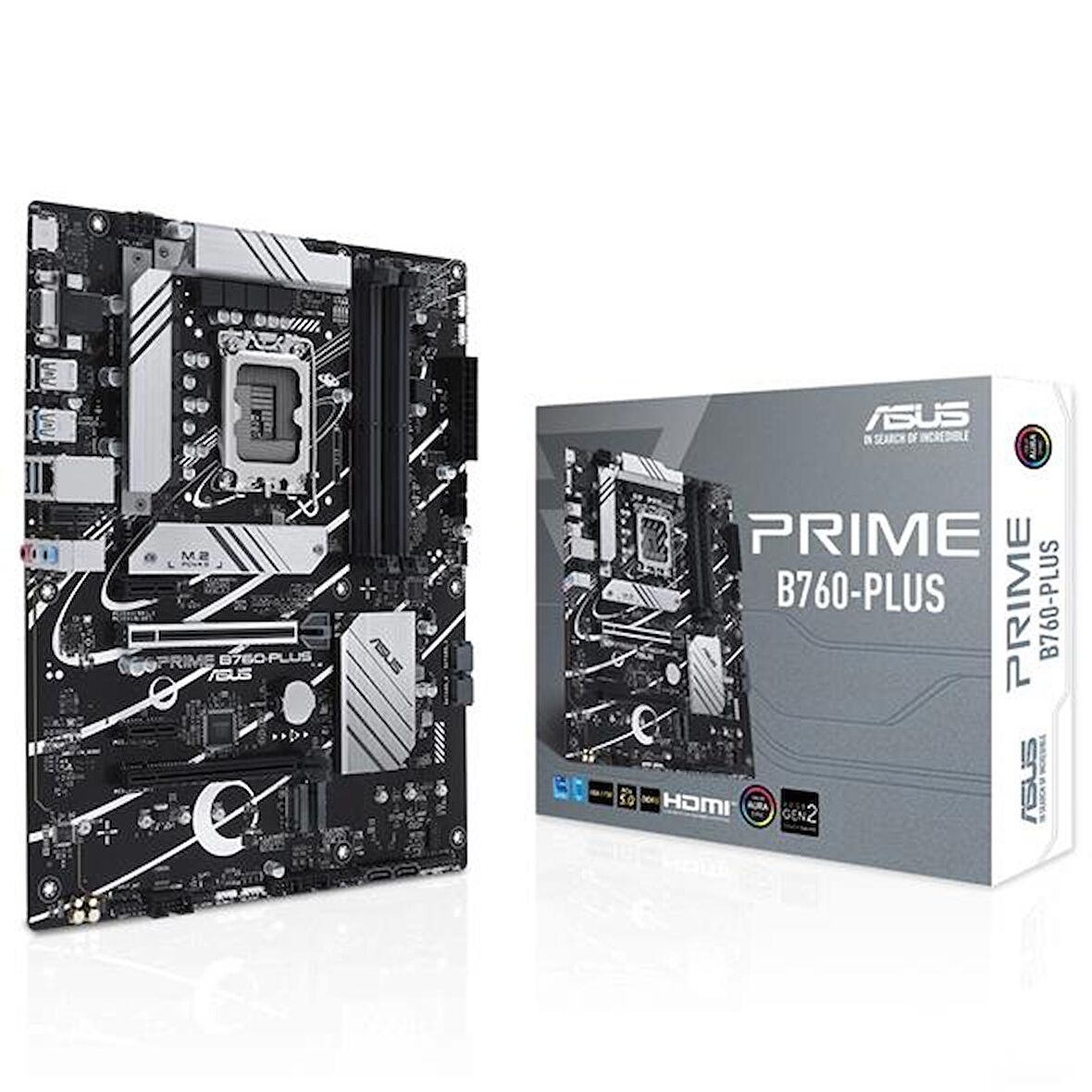 Asus B760-Plus Intel B760 LGA 1700 DDR5 7200 MHz Gaming Anakart