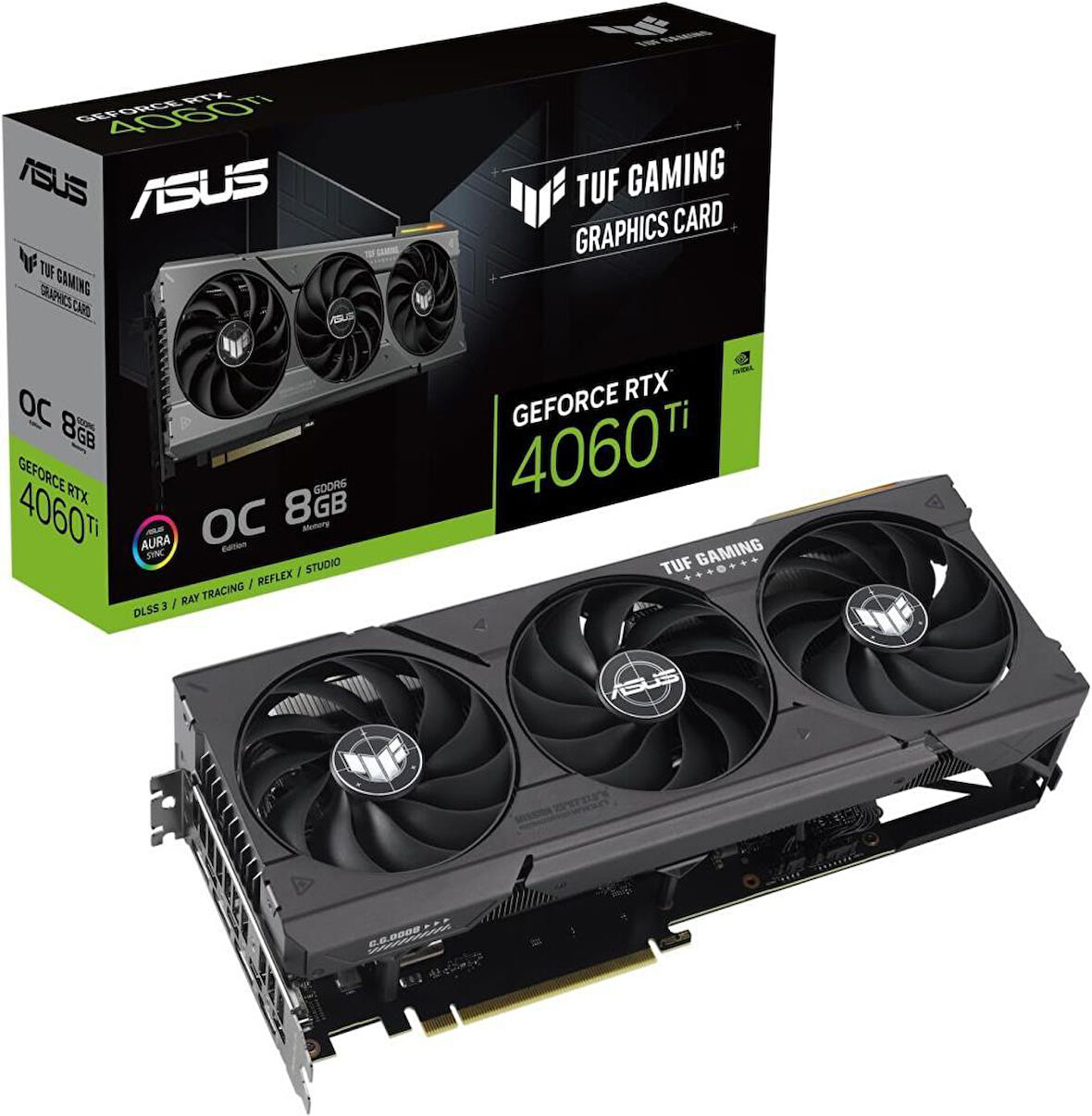 Asus RTX 4060 TI TUF Gaming OC Edition TUF-RTX4060TI-O8G-GAMING 128 Bit GDDR6 8 GB Ekran Kartı