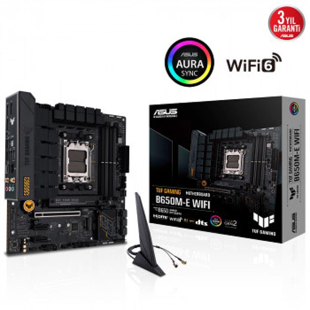 Asus B650M-E AMD B650 AM5 DDR5 6400 MHz WIFI Gaming Anakart