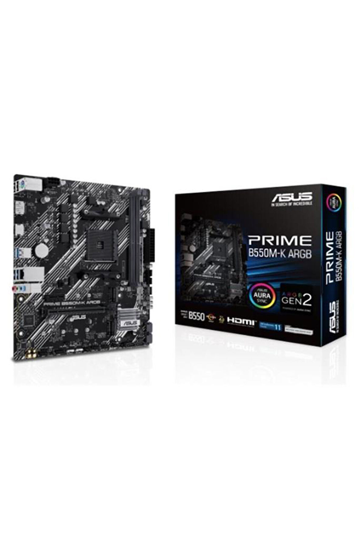 Asus Prime B550M-K ARGB AMD AM4 DDR4 Micro ATX Anakart Outlet