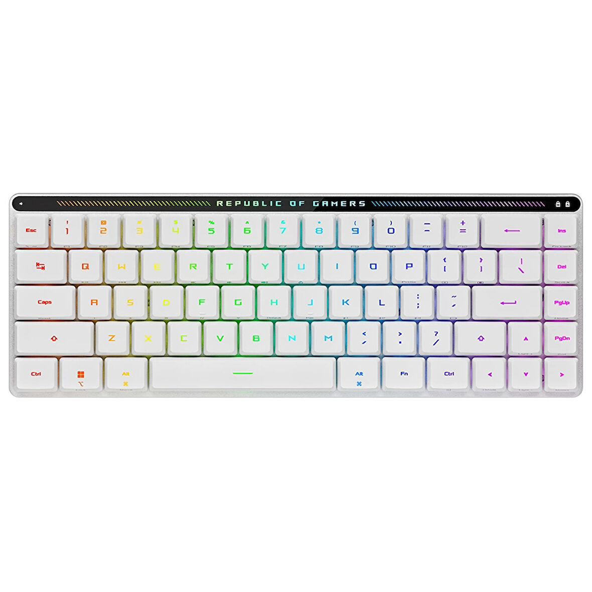 Asus ROG Falchion RX Low Profile Red Switch RGB Kablosuz Türkçe Mekanik Beyaz Gaming Klavye