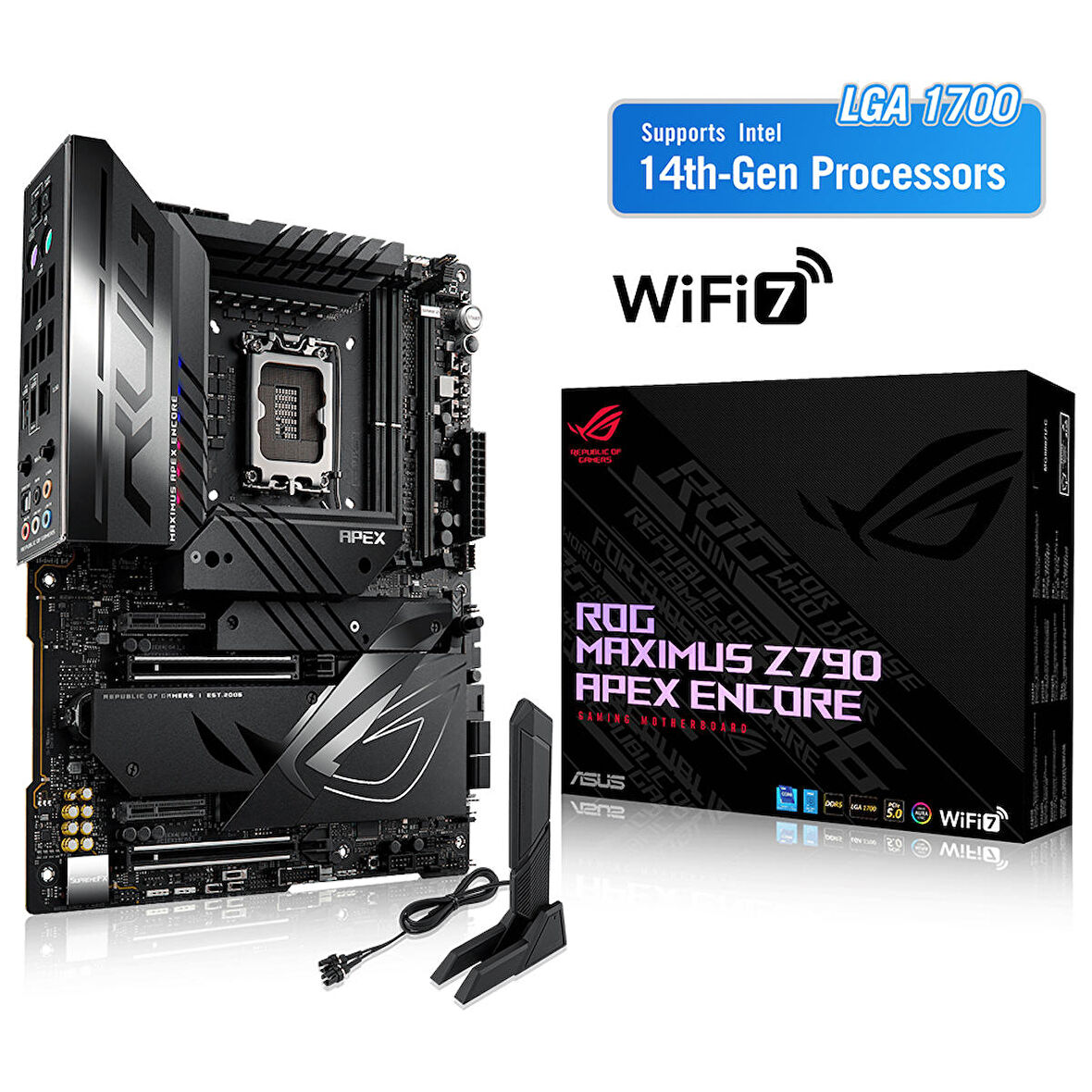 Asus ROG Maximus Z790 Apex Encore Intel Z790 Soket 1700 DDR5 8400(OC)MHz ATX Gaming (Oyuncu) Anakart